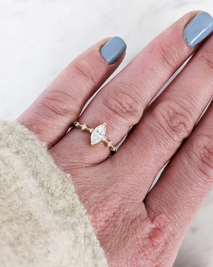 Asscher Three Stones Engagement Ring – 5.75 CT Moissanite Diamond