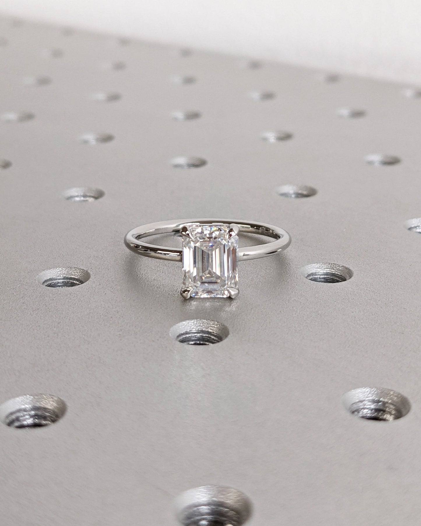 Asscher Three Stones Engagement Ring – 5.75 CT Moissanite Diamond