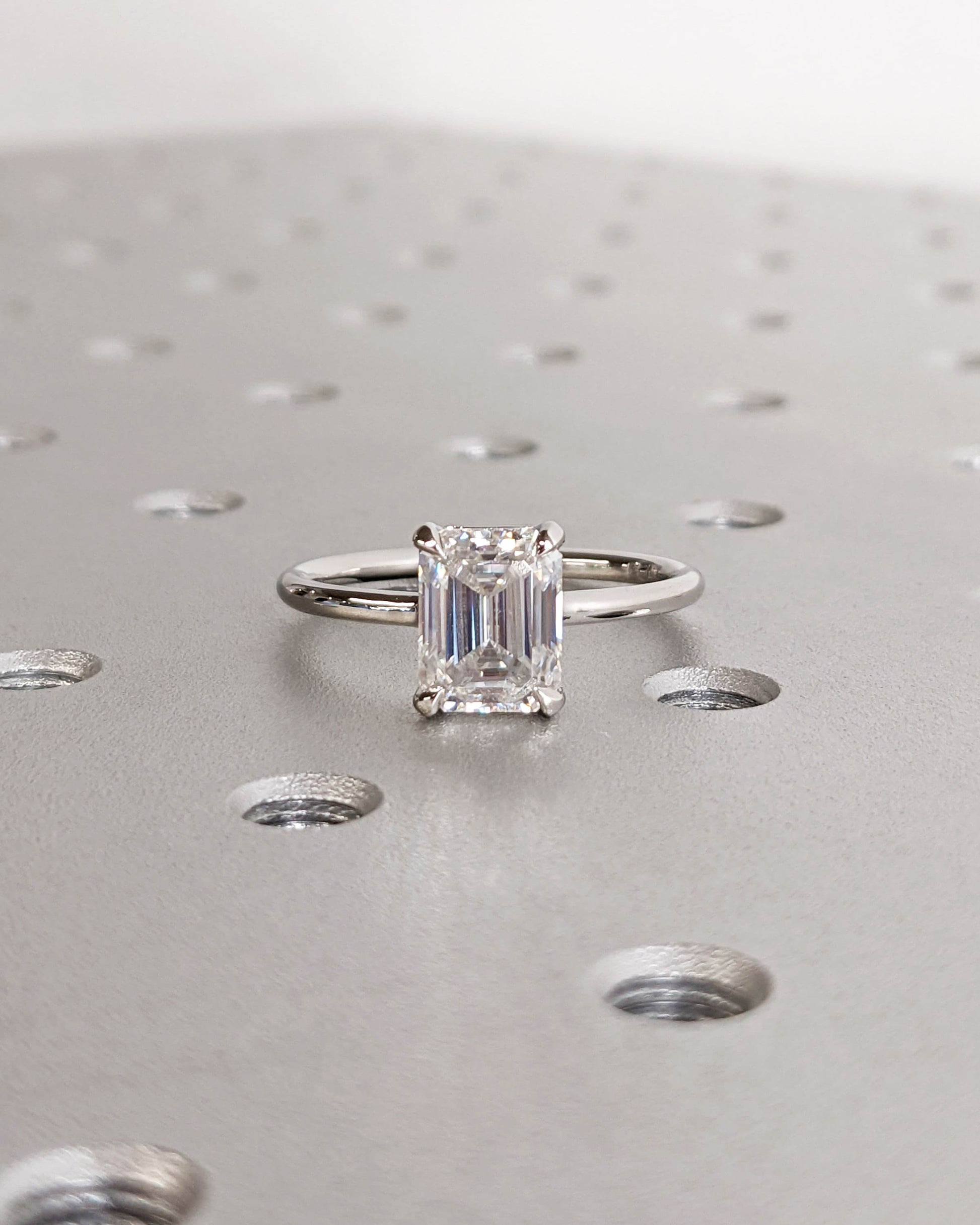 Asscher Three Stones Engagement Ring – 5.75 CT Moissanite Diamond