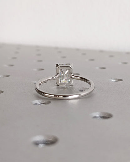 Asscher Three Stones Engagement Ring – 5.75 CT Moissanite Diamond