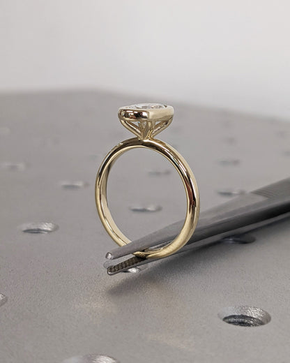 Asscher Three Stones Engagement Ring – 5.75 CT Moissanite Diamond