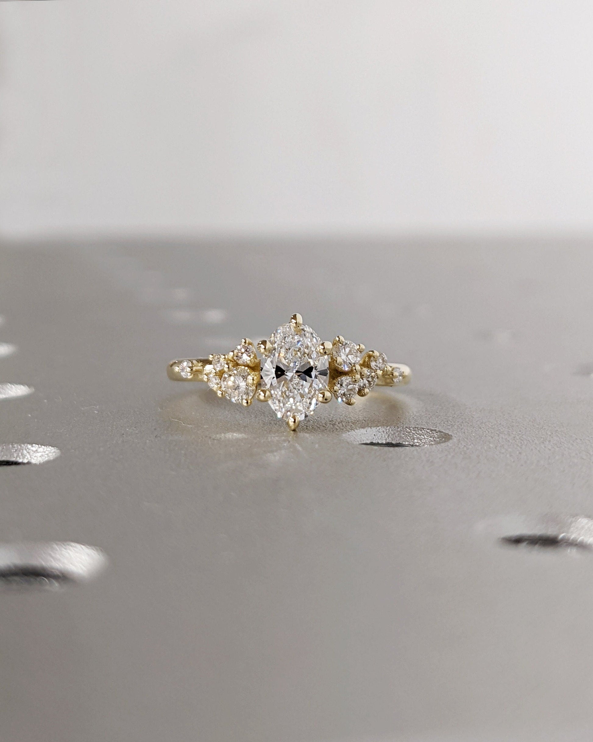 Asscher Three Stones Engagement Ring – 5.75 CT Moissanite Diamond
