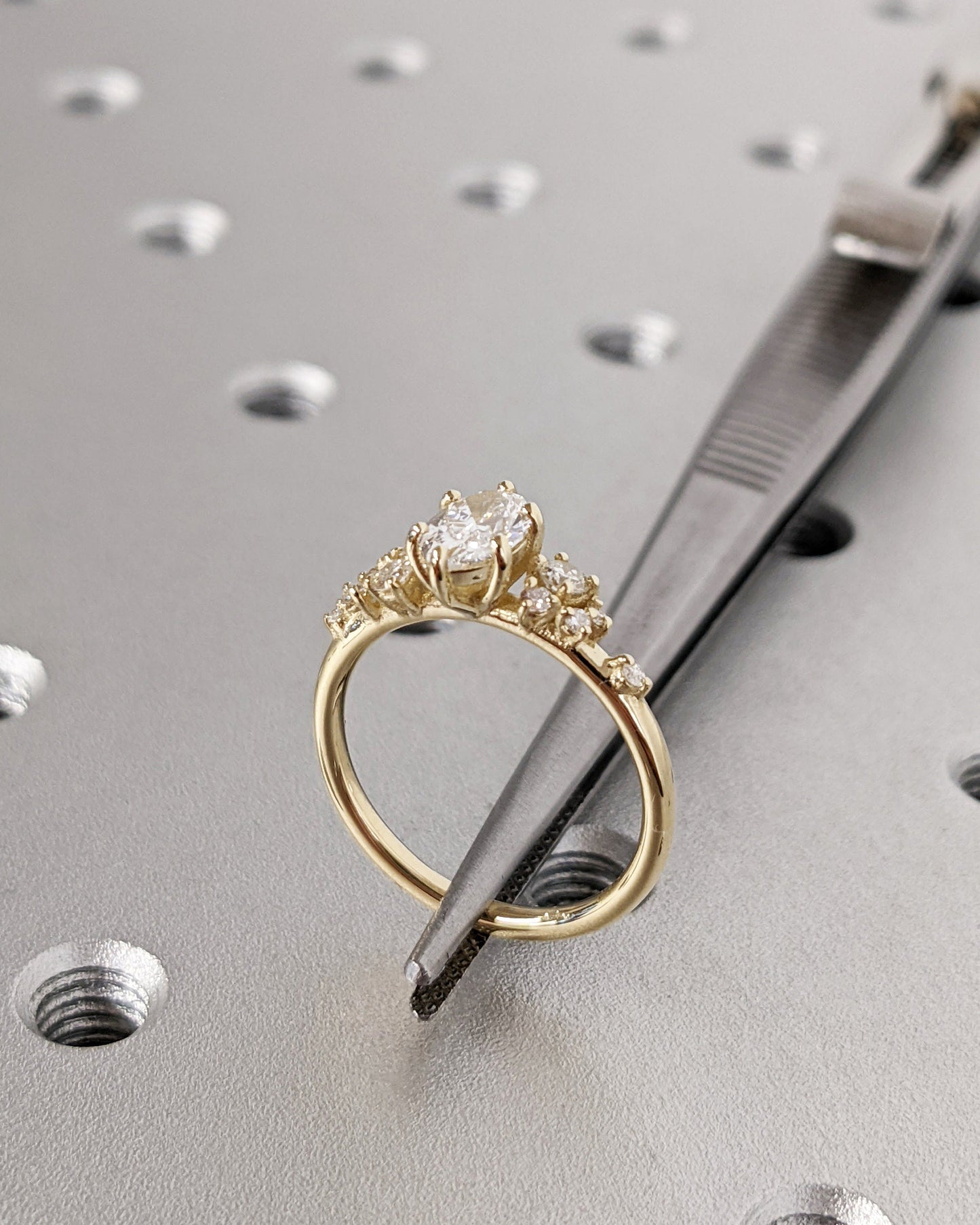 Asscher Three Stones Engagement Ring – 5.75 CT Moissanite Diamond