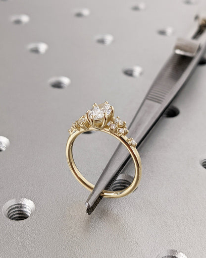 Asscher Three Stones Engagement Ring – 5.75 CT Moissanite Diamond
