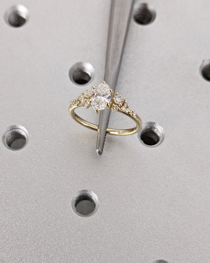 Asscher Three Stones Engagement Ring – 5.75 CT Moissanite Diamond