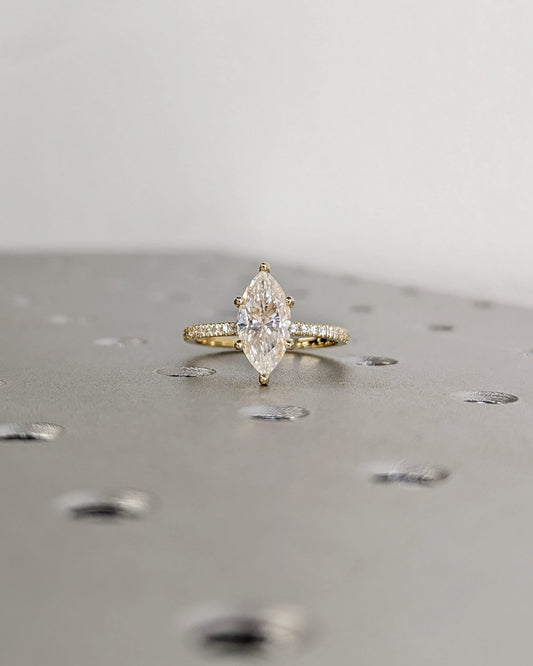 Asscher Three Stones Engagement Ring – 5.75 CT Moissanite Diamond