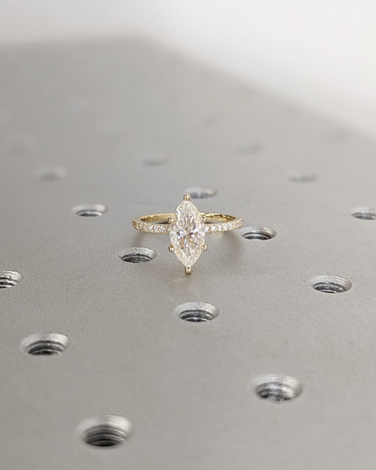 Asscher Three Stones Engagement Ring – 5.75 CT Moissanite Diamond