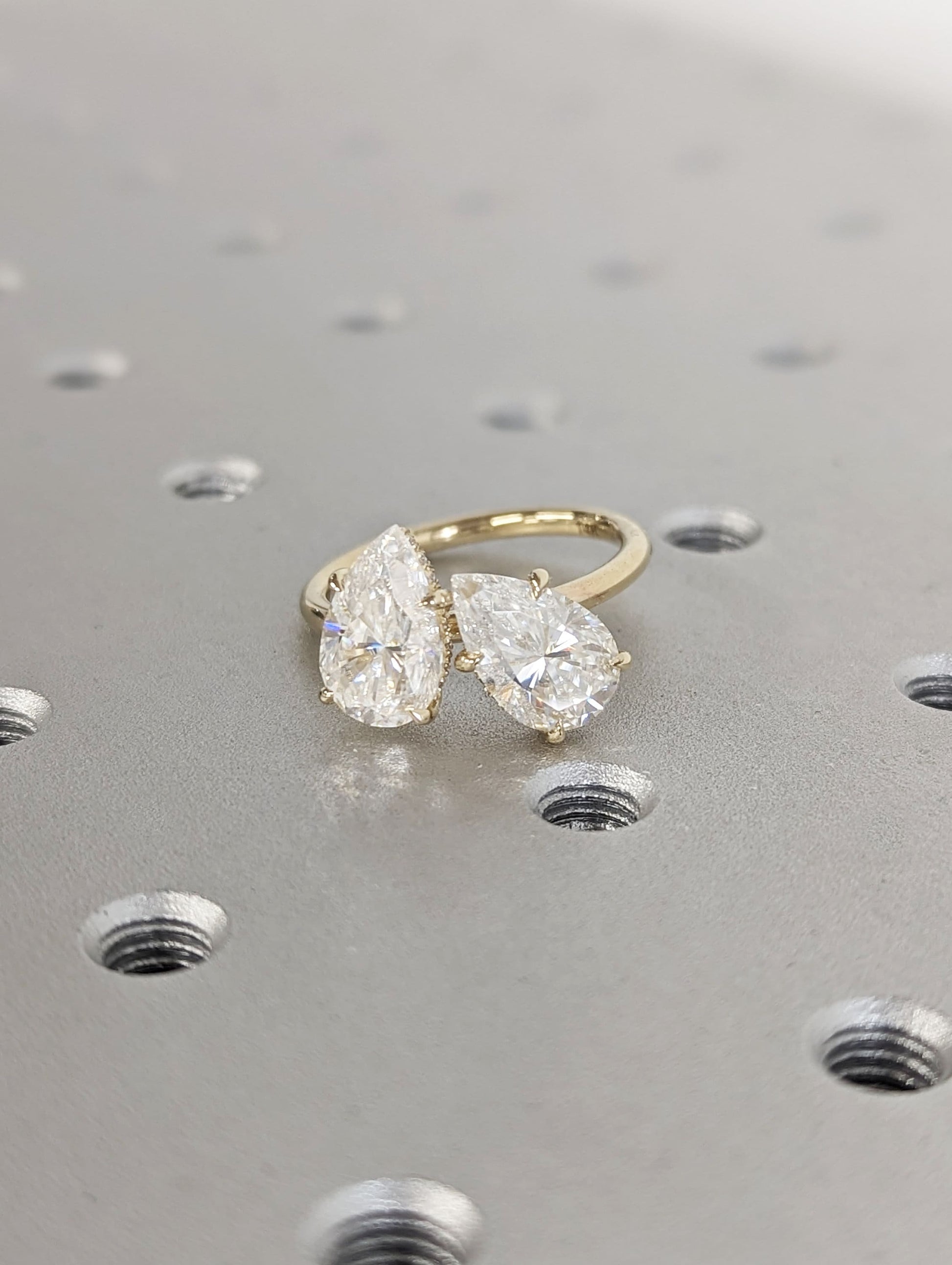Asscher Three Stones Engagement Ring – 5.75 CT Moissanite Diamond