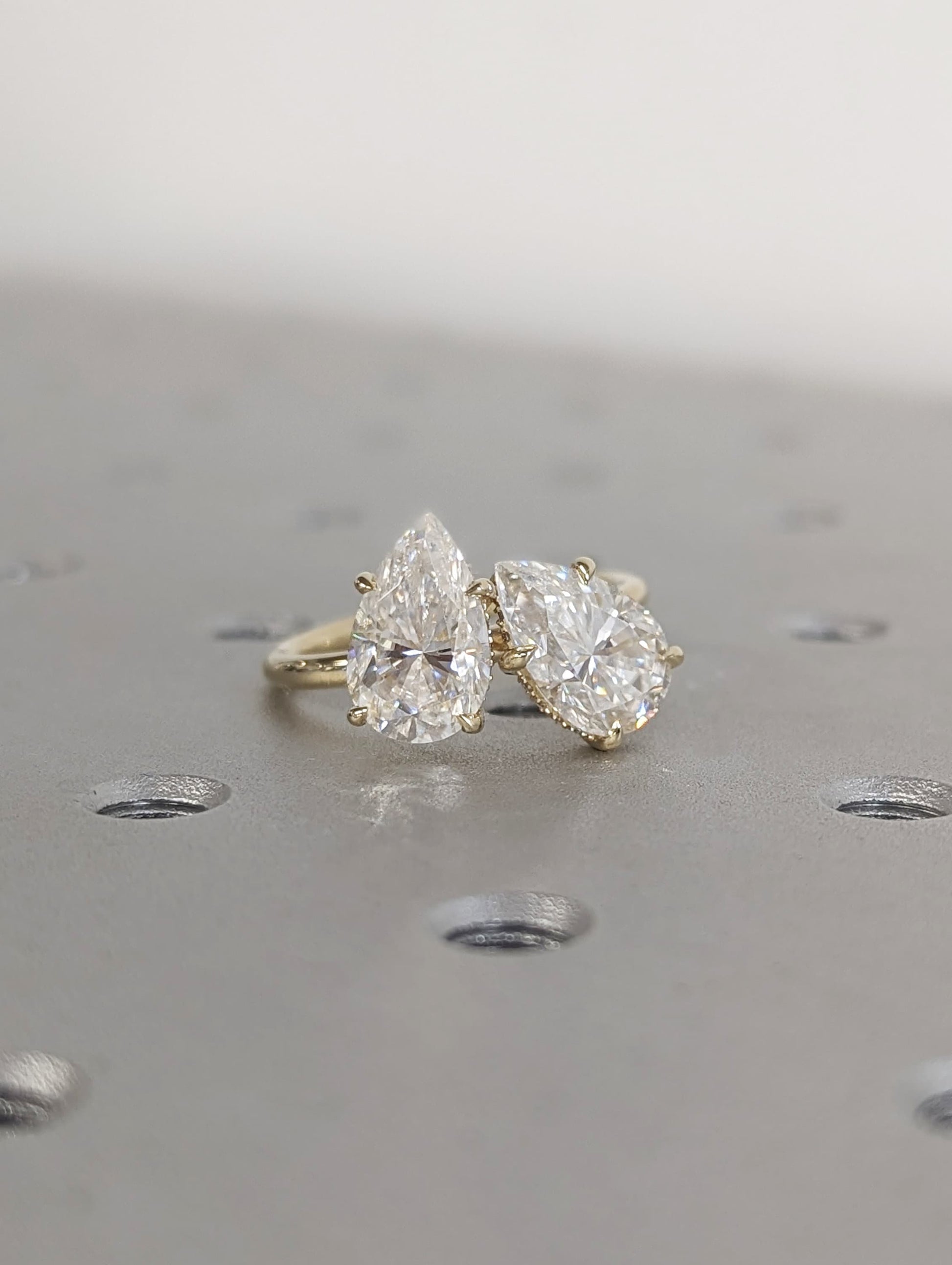Asscher Three Stones Engagement Ring – 5.75 CT Moissanite Diamond