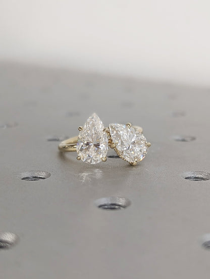 Asscher Three Stones Engagement Ring – 5.75 CT Moissanite Diamond