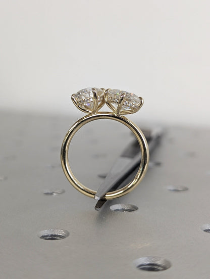 Asscher Three Stones Engagement Ring – 5.75 CT Moissanite Diamond