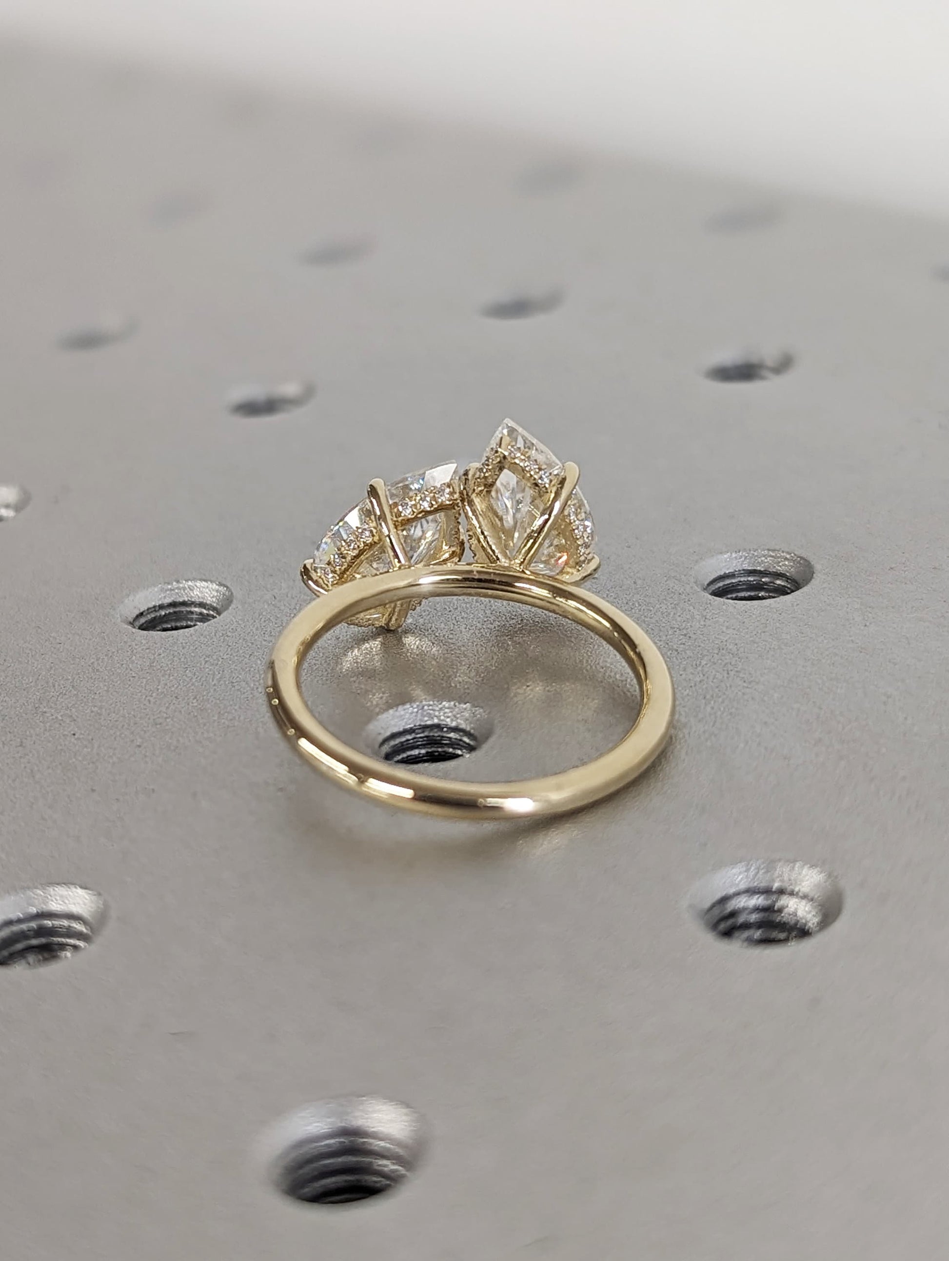 Asscher Three Stones Engagement Ring – 5.75 CT Moissanite Diamond