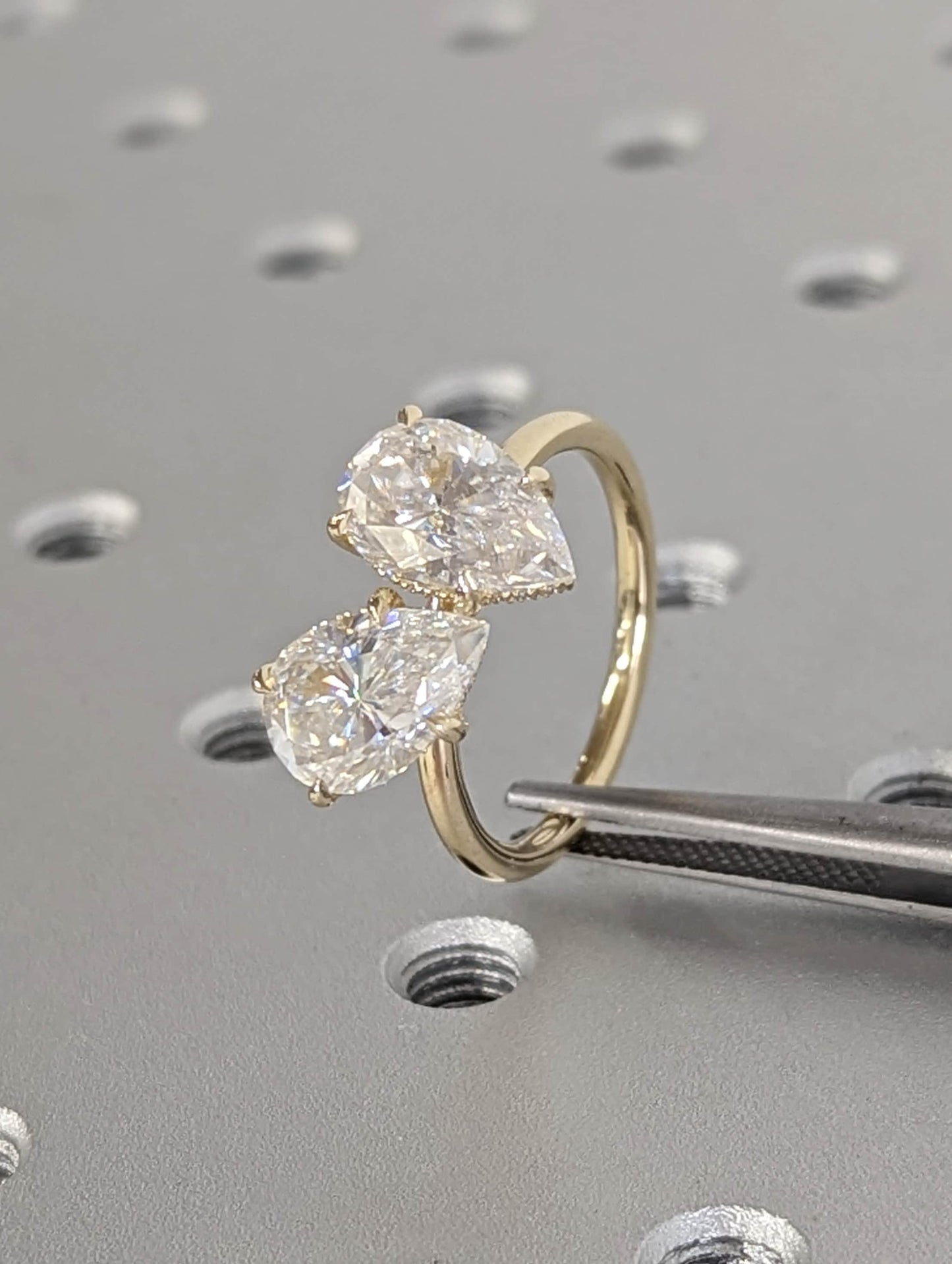 Asscher Three Stones Engagement Ring – 5.75 CT Moissanite Diamond