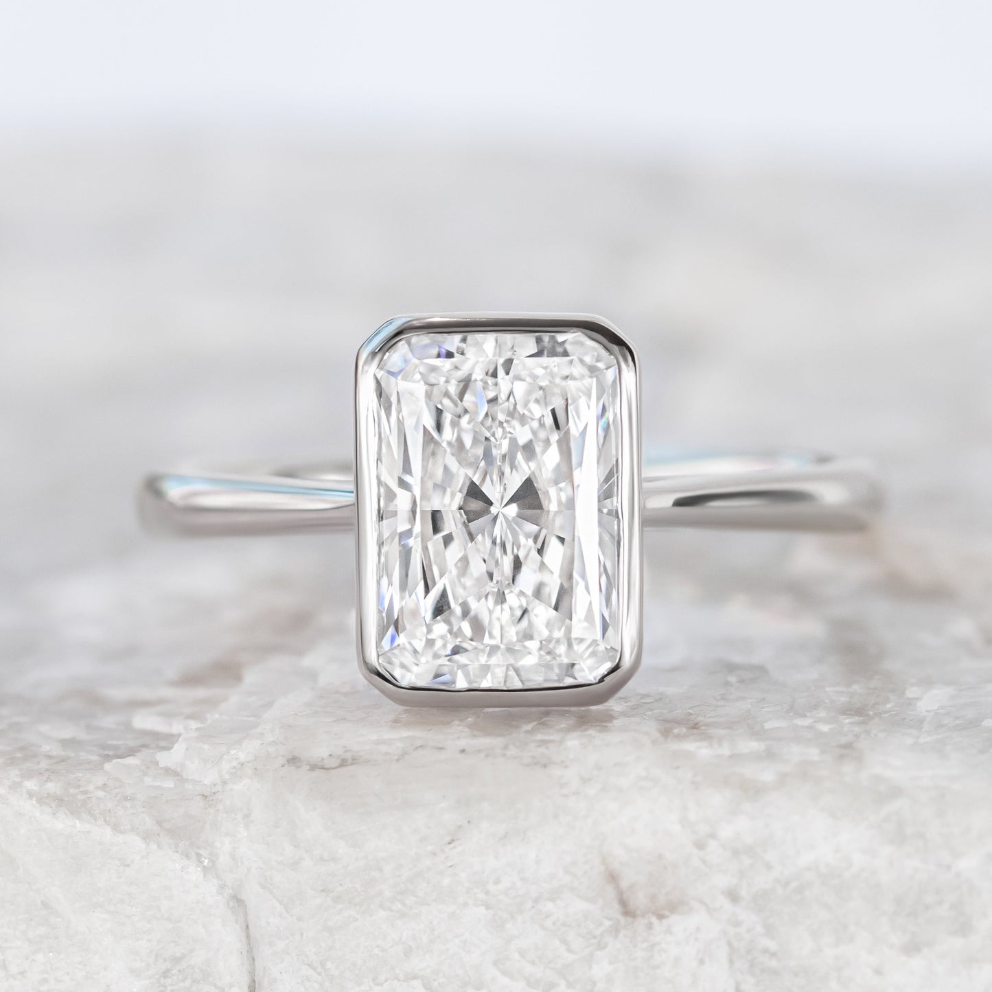 2 CT Round Three Stones Lab Grown Diamond Engagement Ring