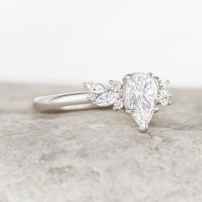 2 CT Round Three Stones Lab Grown Diamond Engagement Ring