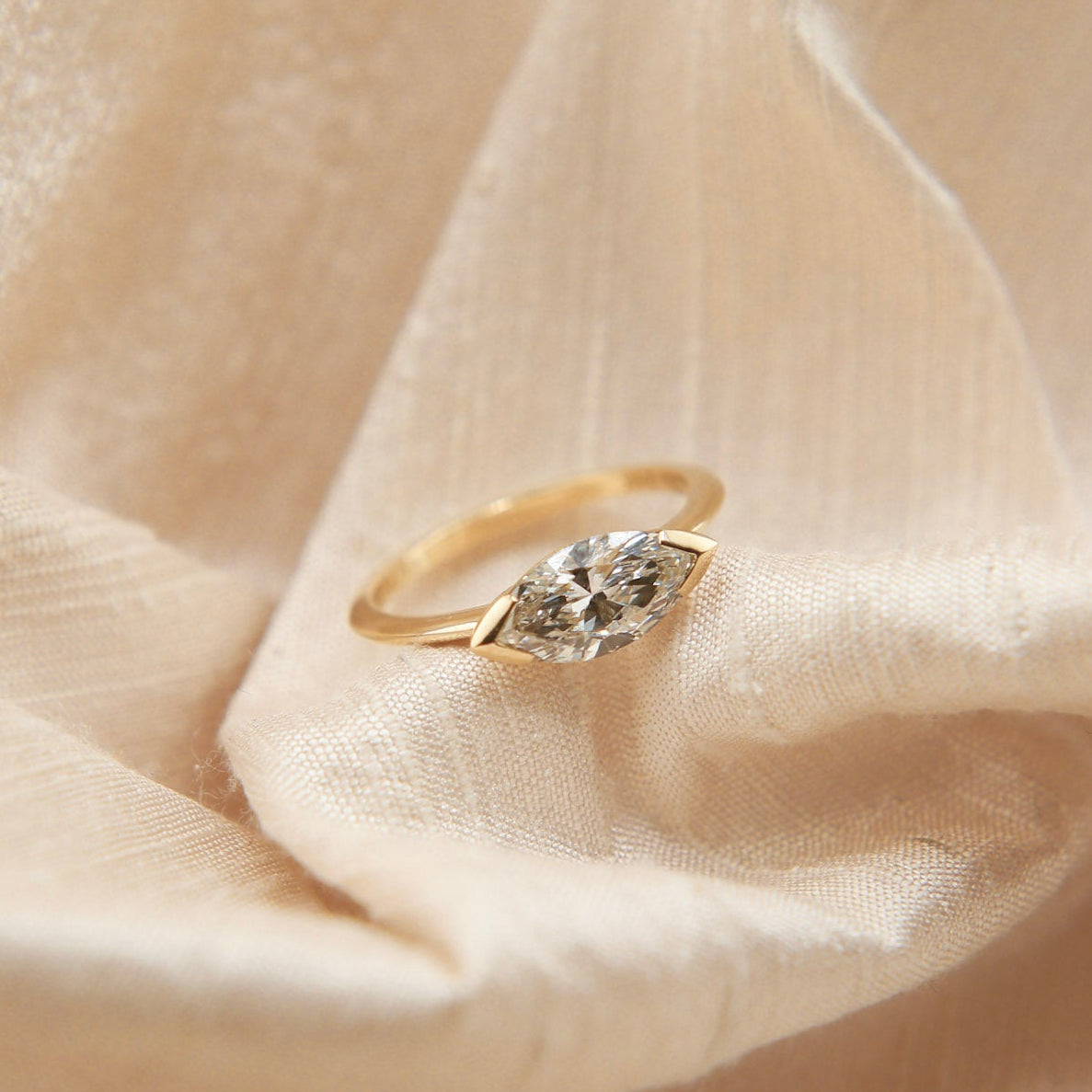 Round Swirl Semi Pave Engagement Ring – 1 CT Moissanite Diamond