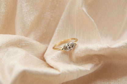 Round Swirl Semi Pave Engagement Ring – 1 CT Moissanite Diamond