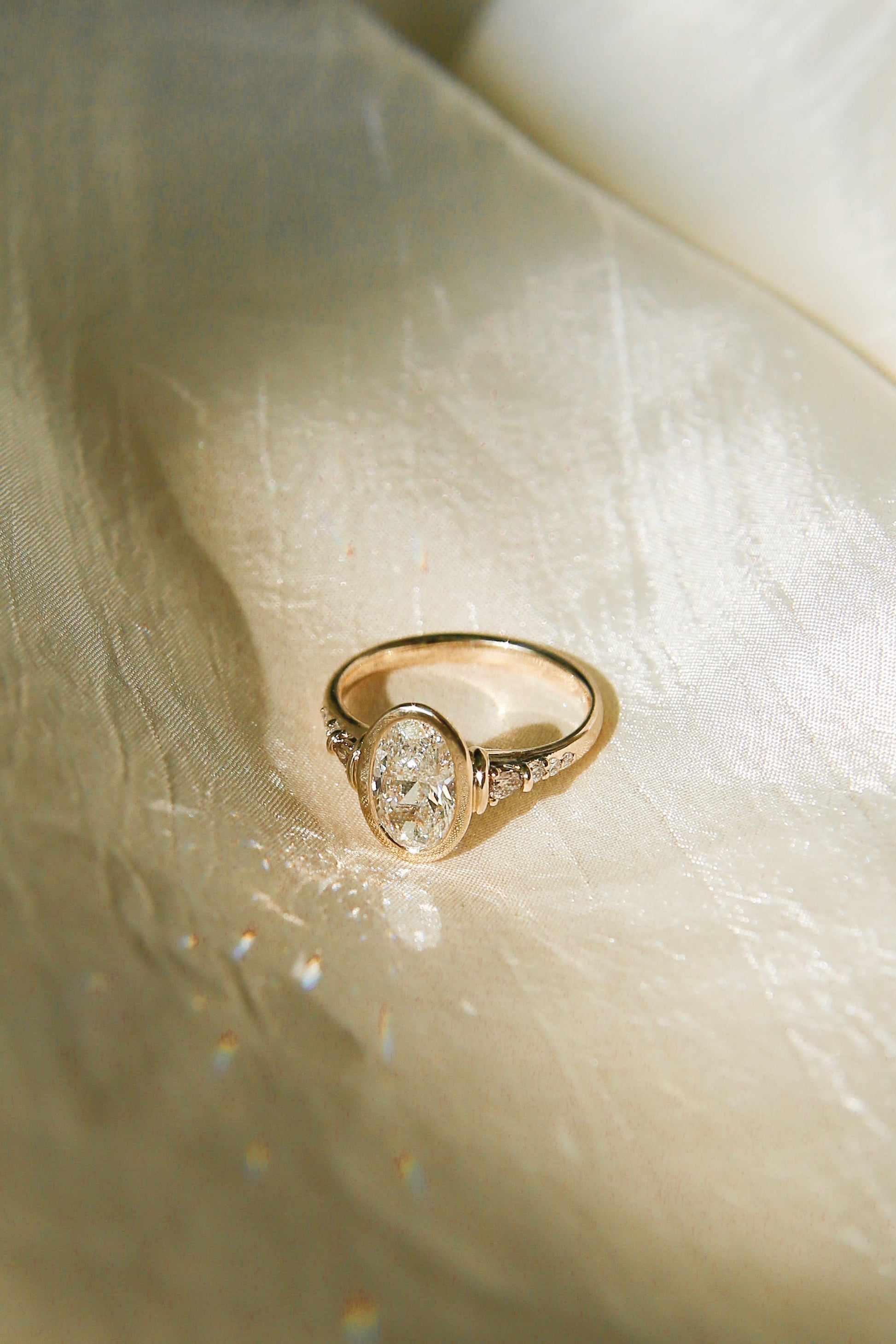 Round Swirl Semi Pave Engagement Ring – 1 CT Moissanite Diamond