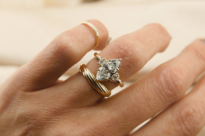 Round Swirl Semi Pave Engagement Ring – 1 CT Moissanite Diamond