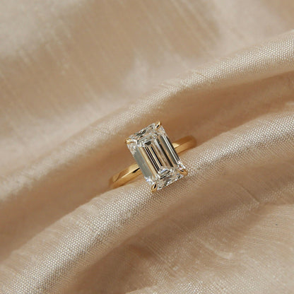 Round Swirl Semi Pave Engagement Ring – 1 CT Moissanite Diamond