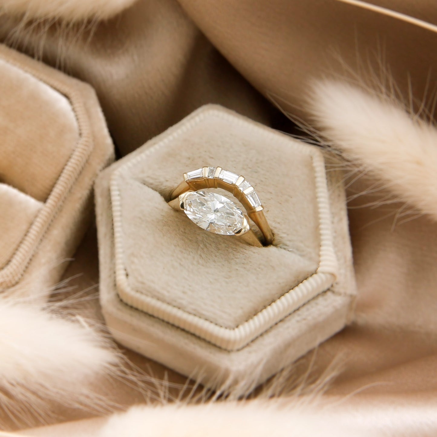 Round Swirl Semi Pave Engagement Ring – 1 CT Moissanite Diamond