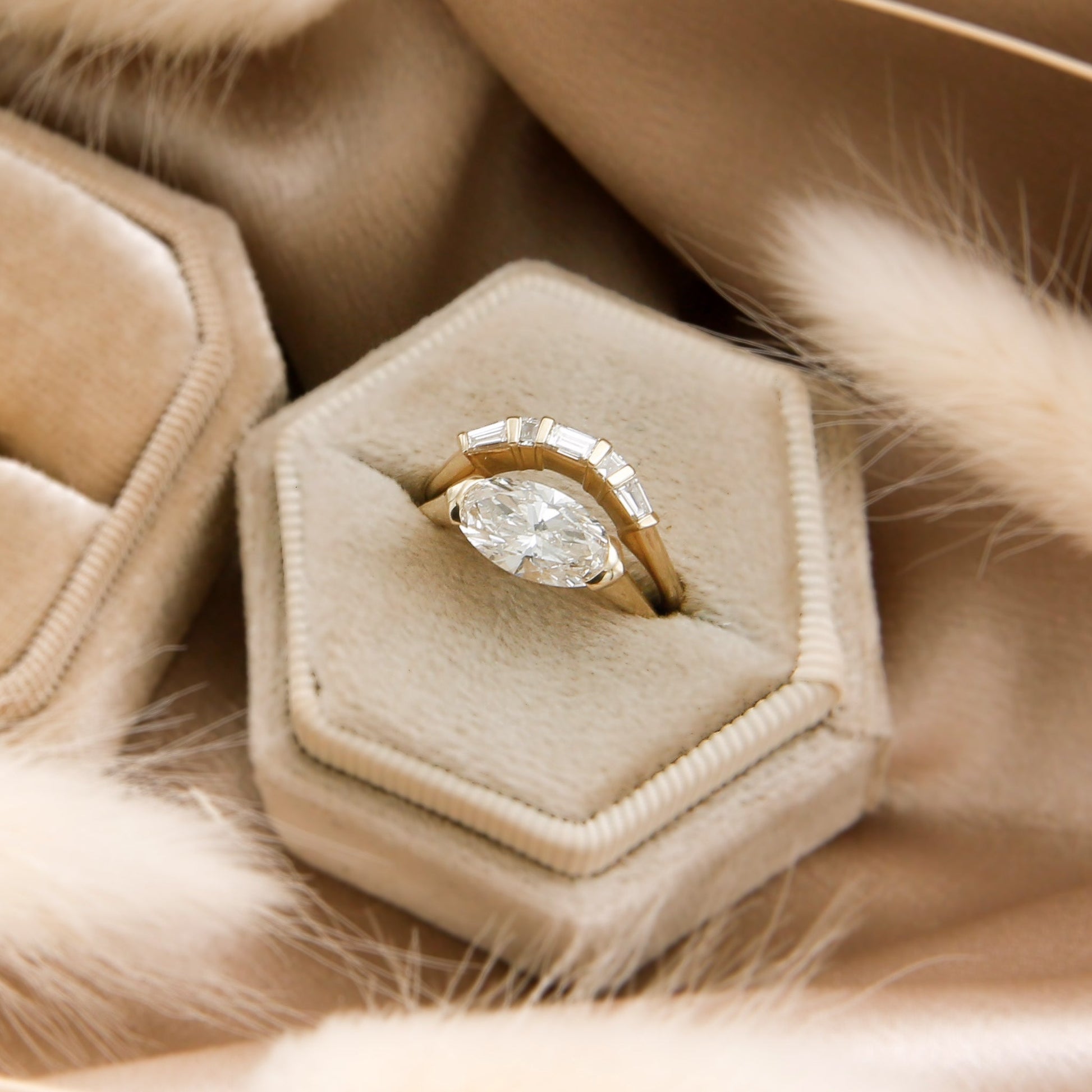 Round Swirl Semi Pave Engagement Ring – 1 CT Moissanite Diamond