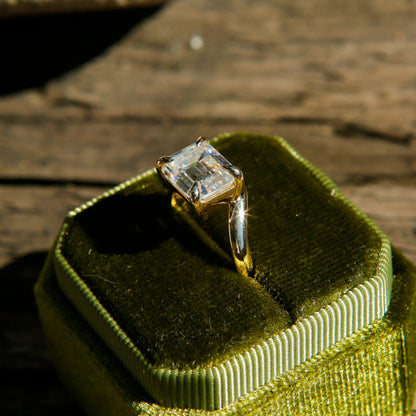 Round Swirl Semi Pave Engagement Ring – 1 CT Moissanite Diamond