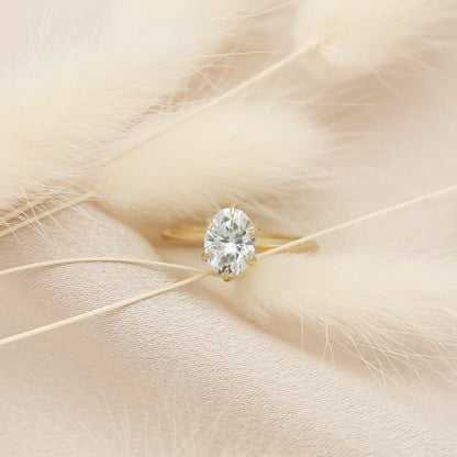 Round Swirl Semi Pave Engagement Ring – 1 CT Moissanite Diamond