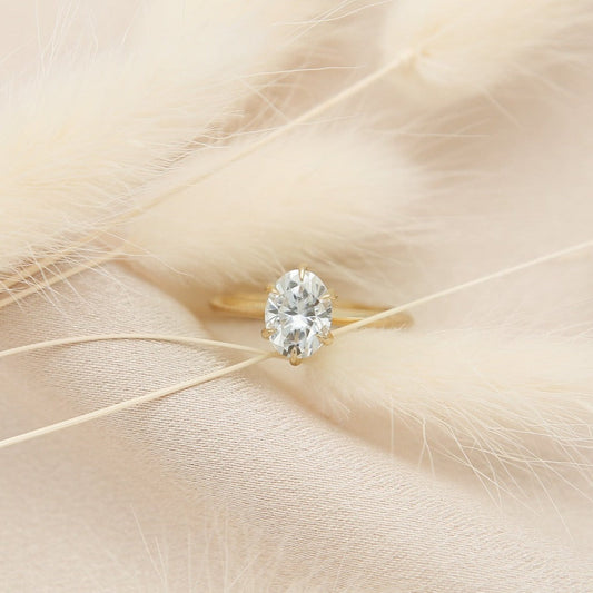 Round Swirl Semi Pave Engagement Ring – 1 CT Moissanite Diamond