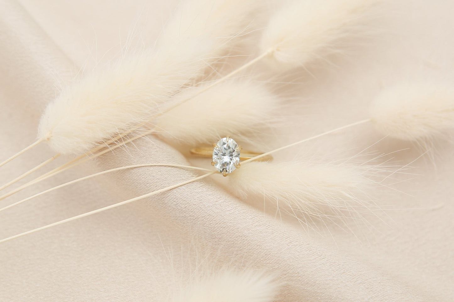 Round Swirl Semi Pave Engagement Ring – 1 CT Moissanite Diamond