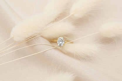 Round Swirl Semi Pave Engagement Ring – 1 CT Moissanite Diamond