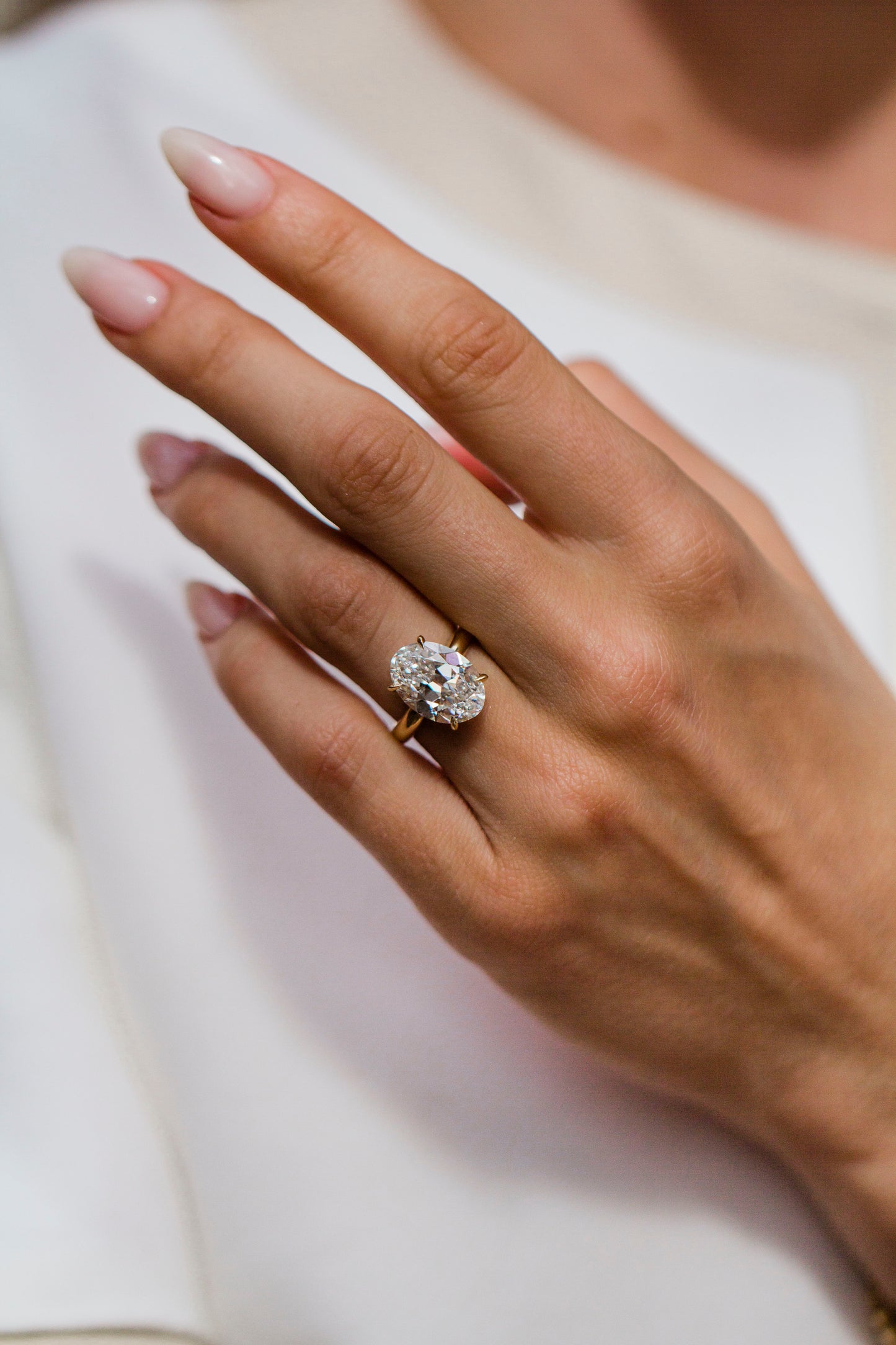 Moval Swirl Semi Pave Engagement Ring – 2.5 CT Lab Grown Diamond