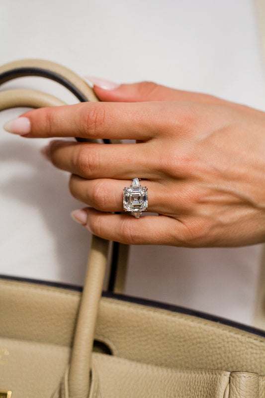 Moval Swirl Semi Pave Engagement Ring – 2.5 CT Lab Grown Diamond