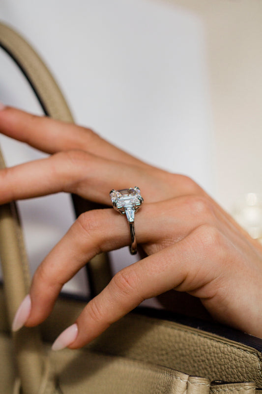 Moval Swirl Semi Pave Engagement Ring – 2.5 CT Lab Grown Diamond