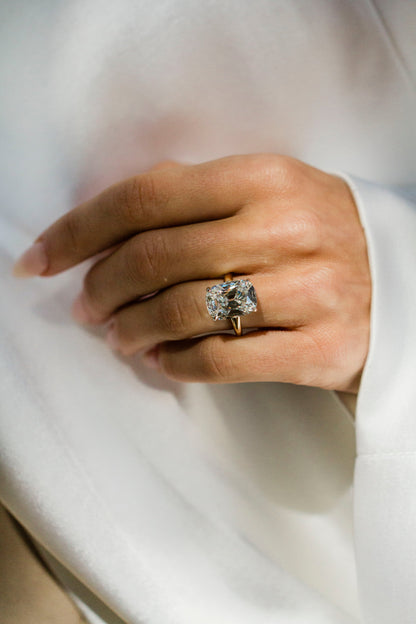 Moval Swirl Semi Pave Engagement Ring – 2.5 CT Lab Grown Diamond