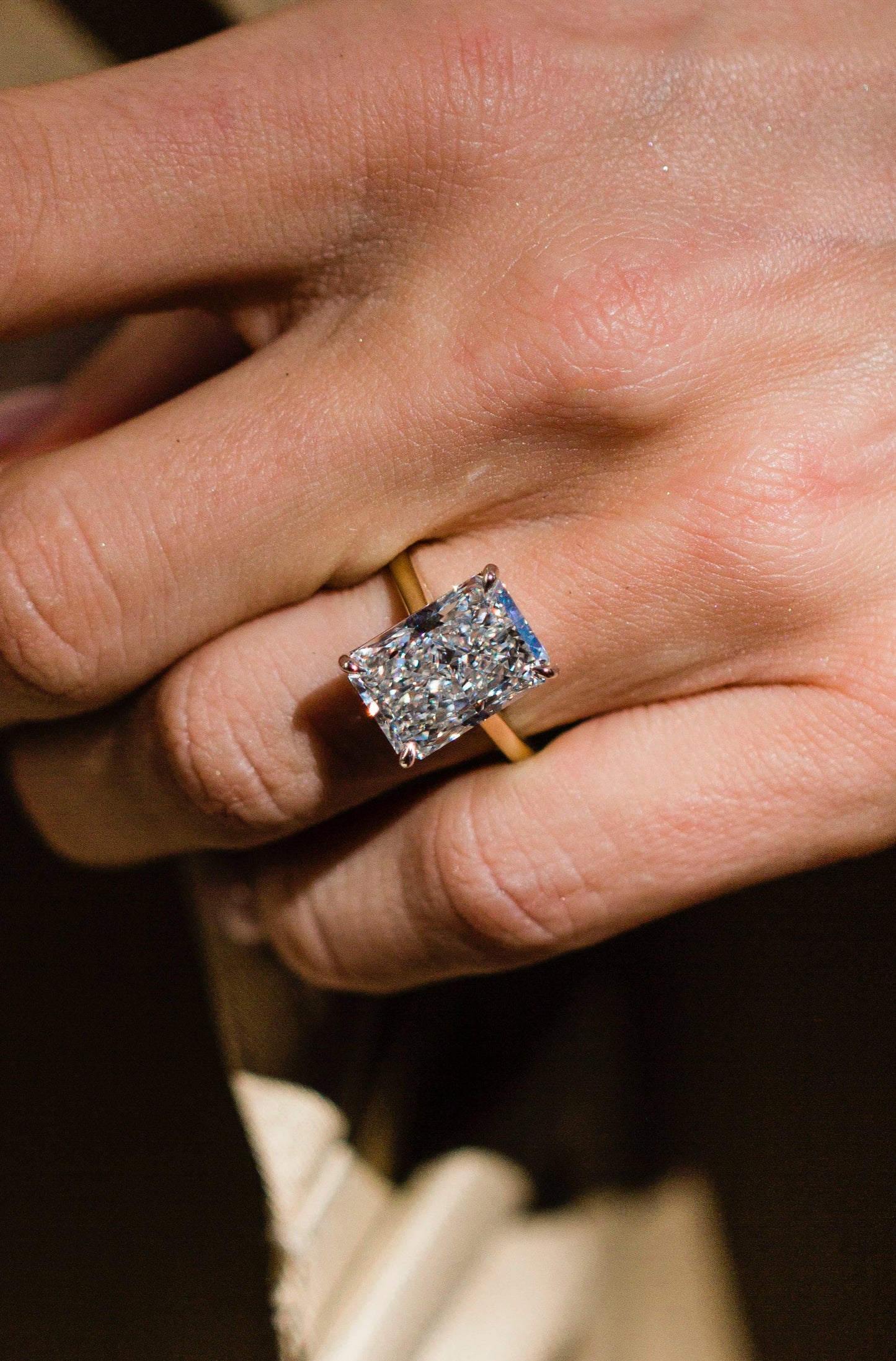 Moval Swirl Semi Pave Engagement Ring – 2.5 CT Lab Grown Diamond