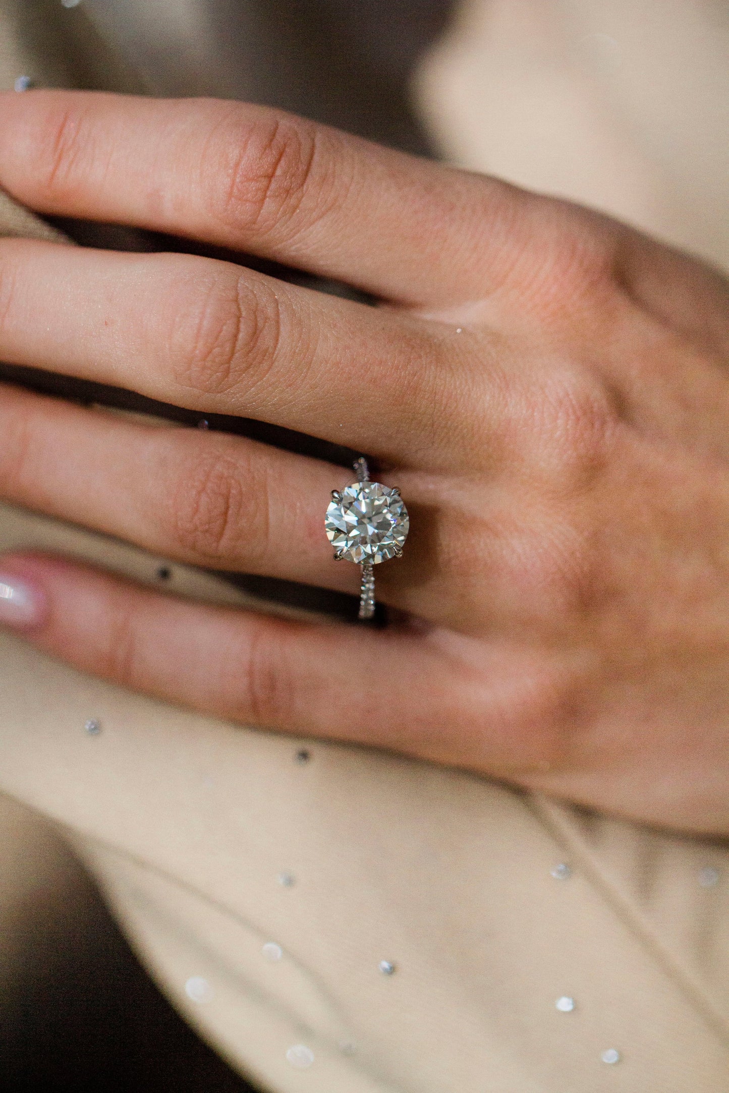 Moval Swirl Semi Pave Engagement Ring – 2.5 CT Lab Grown Diamond
