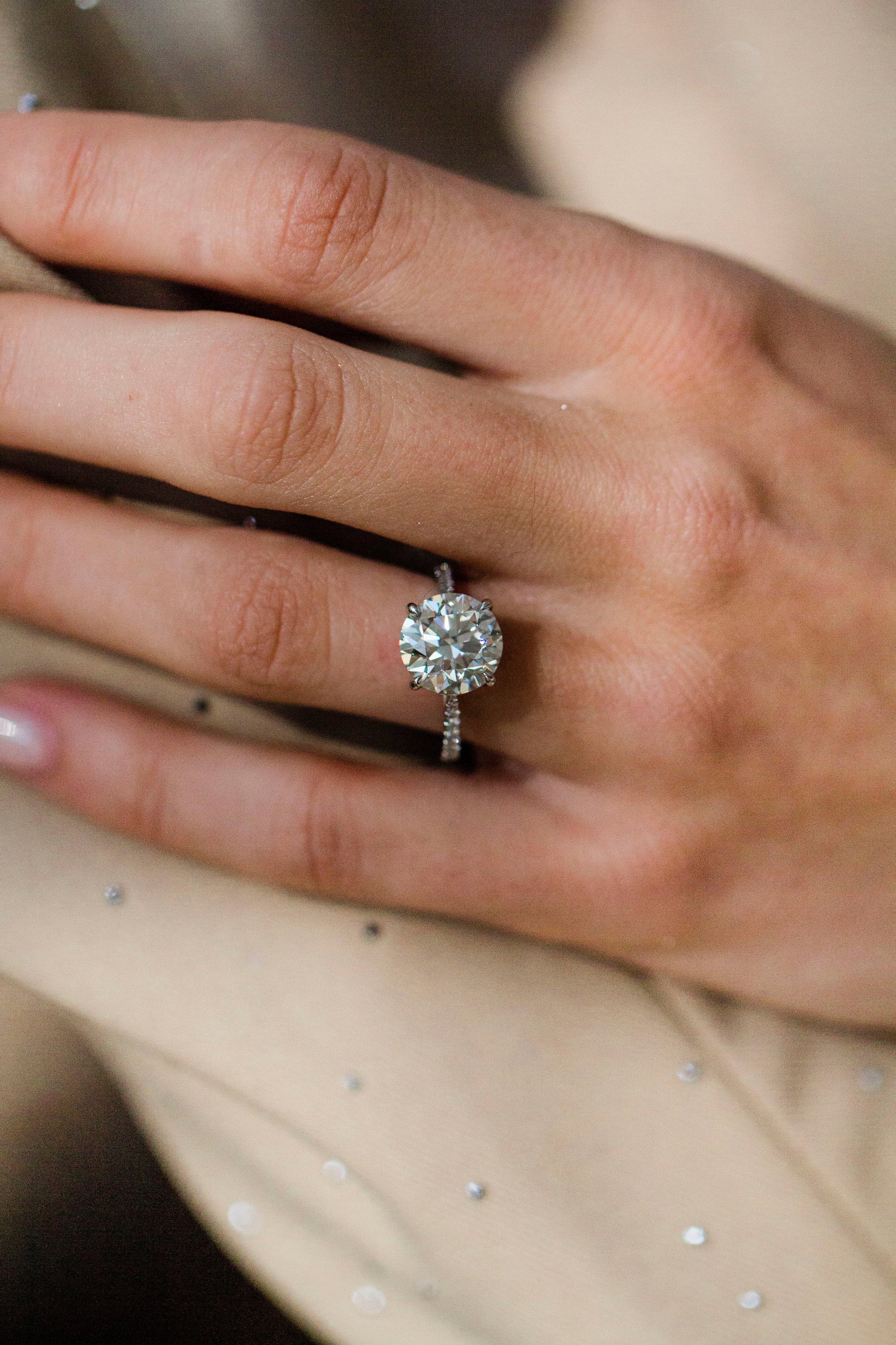 Moval Swirl Semi Pave Engagement Ring – 2.5 CT Lab Grown Diamond