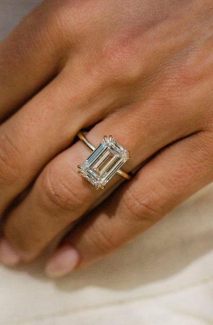 Moval Swirl Semi Pave Engagement Ring – 2.5 CT Lab Grown Diamond