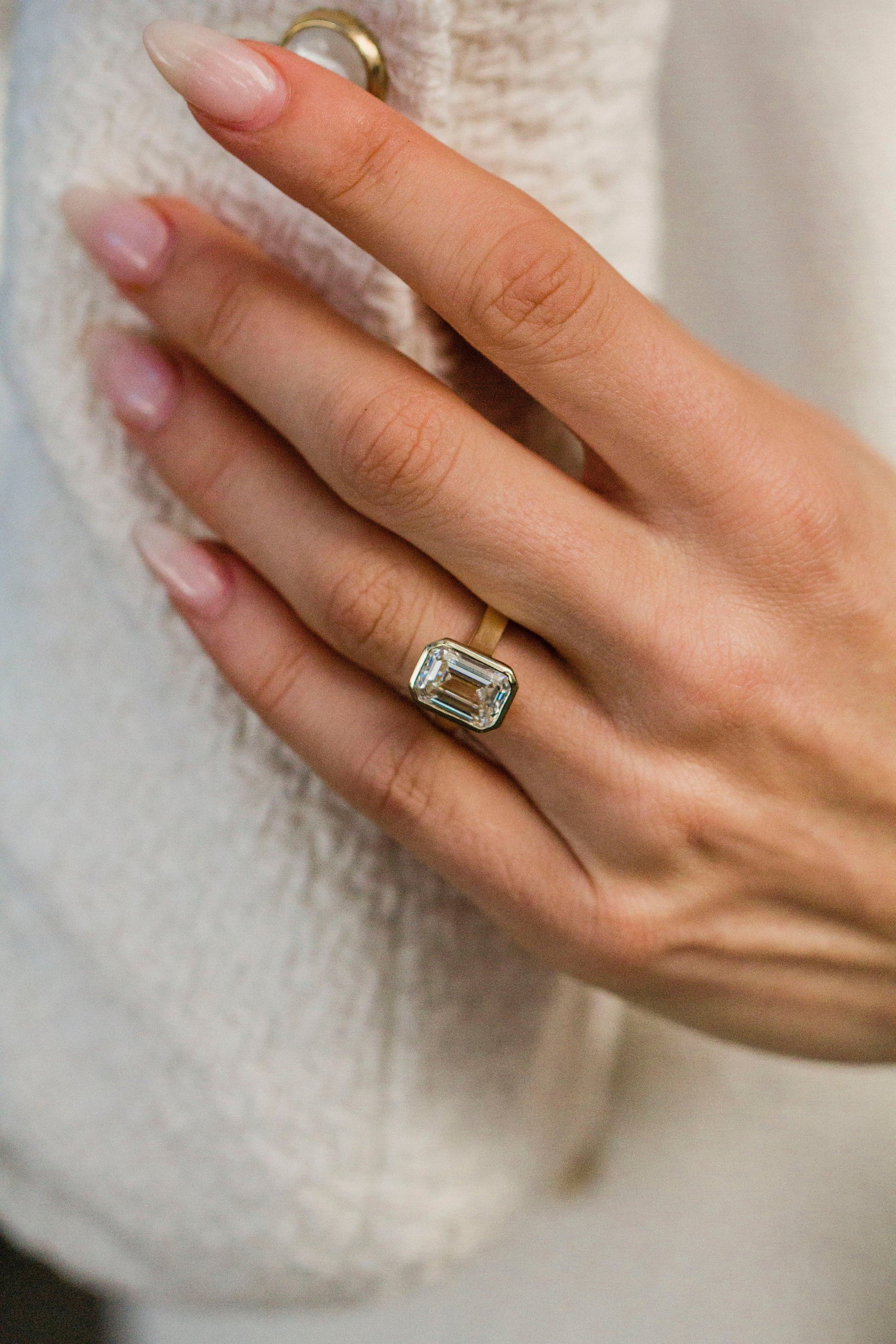 Moval Swirl Semi Pave Engagement Ring – 2.5 CT Lab Grown Diamond