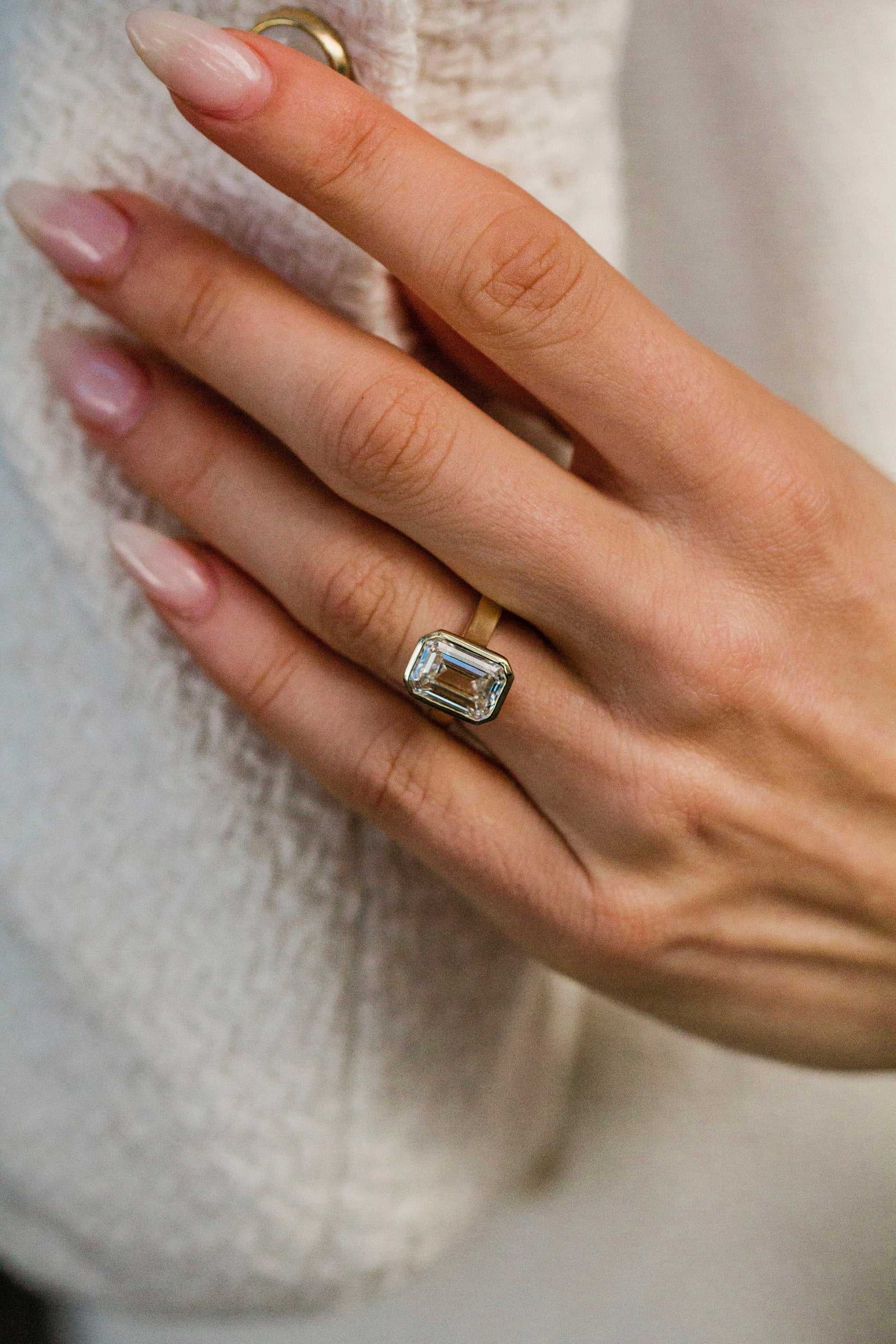 Moval Swirl Semi Pave Engagement Ring – 2.5 CT Lab Grown Diamond