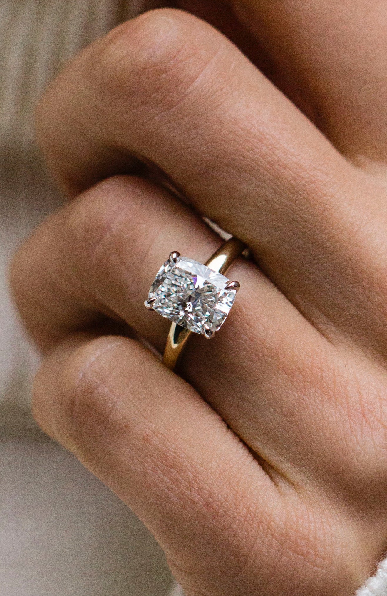 Moval Swirl Semi Pave Engagement Ring – 2.5 CT Lab Grown Diamond