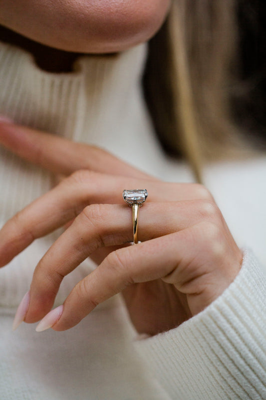 Moval Swirl Semi Pave Engagement Ring – 2.5 CT Lab Grown Diamond