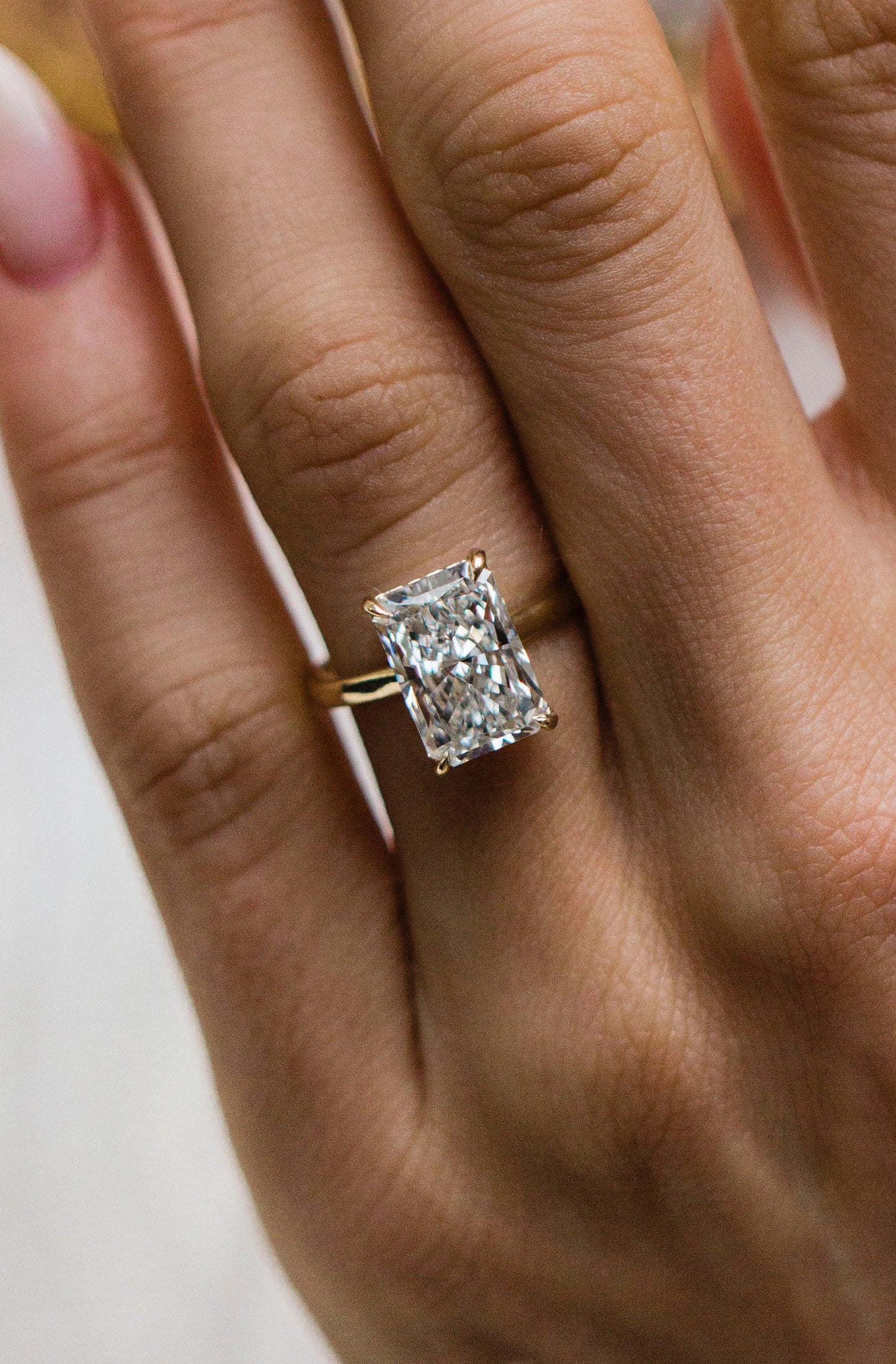 Moval Swirl Semi Pave Engagement Ring – 2.5 CT Lab Grown Diamond