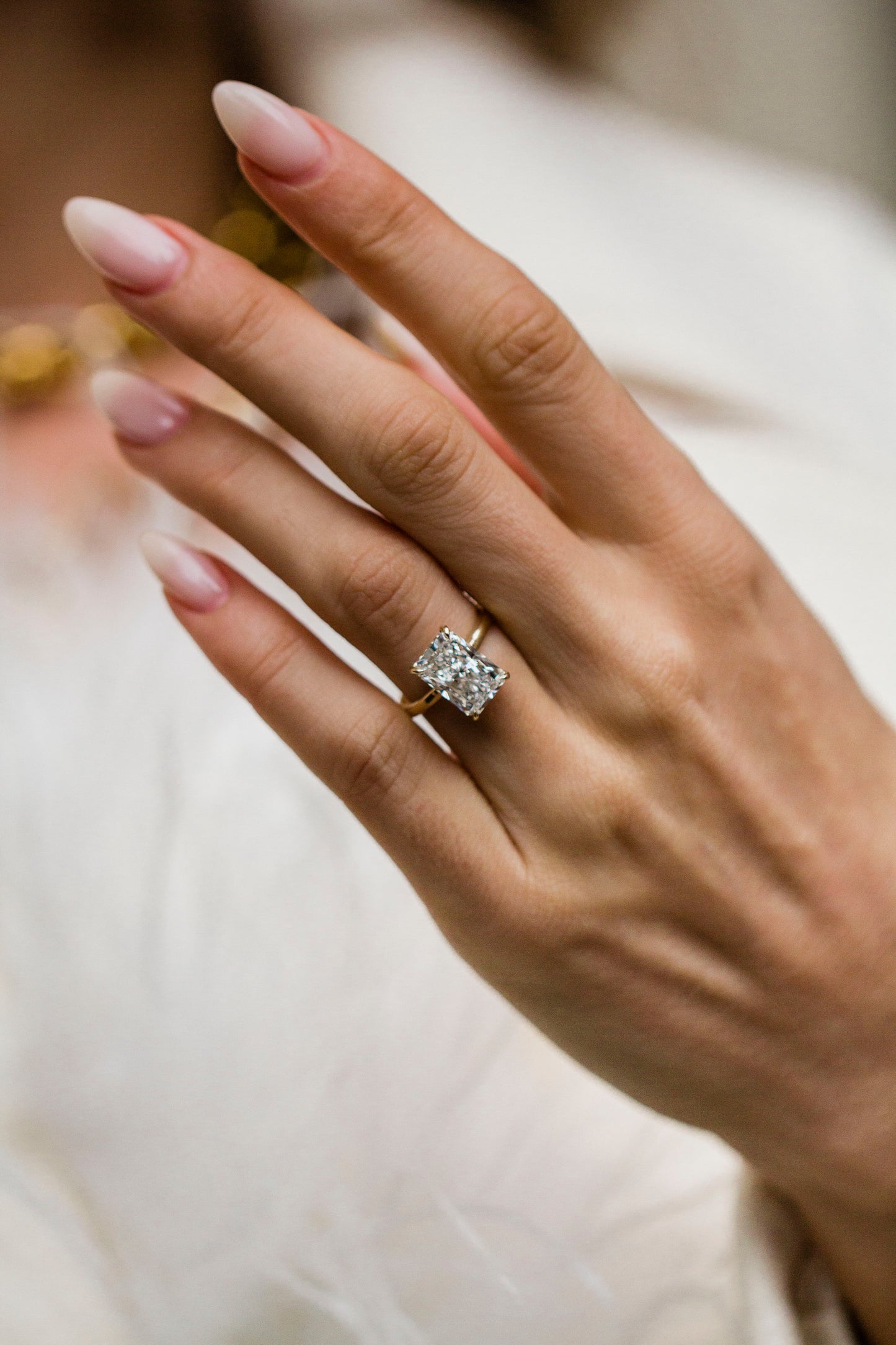 Moval Swirl Semi Pave Engagement Ring – 2.5 CT Lab Grown Diamond