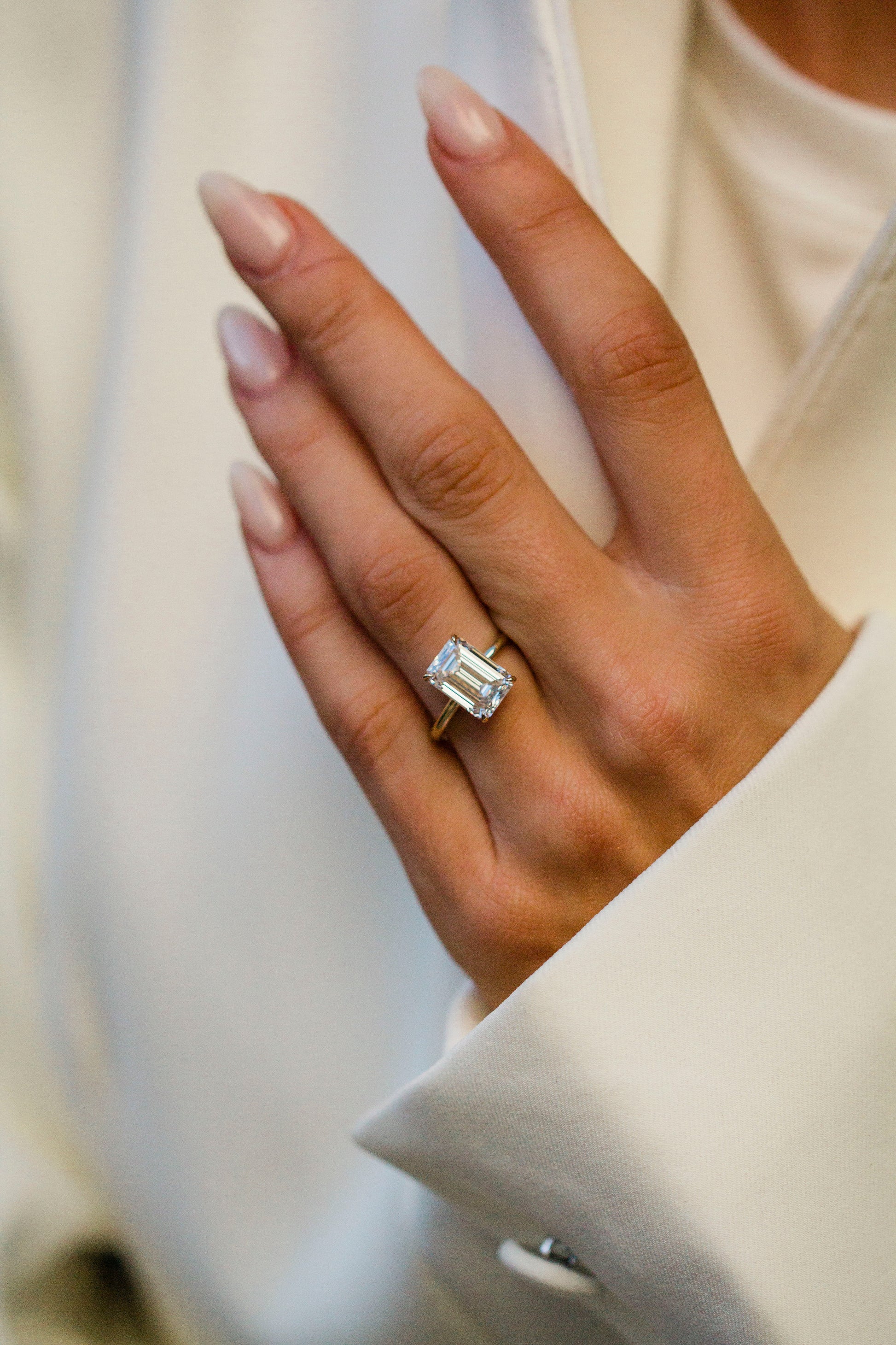 Moval Swirl Semi Pave Engagement Ring – 2.5 CT Lab Grown Diamond