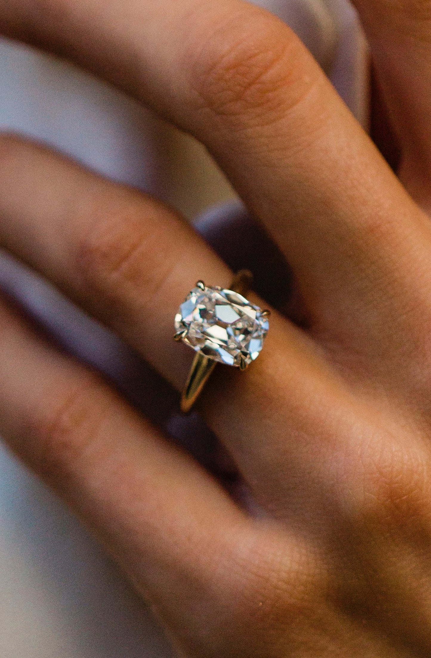 Moval Swirl Semi Pave Engagement Ring – 2.5 CT Lab Grown Diamond