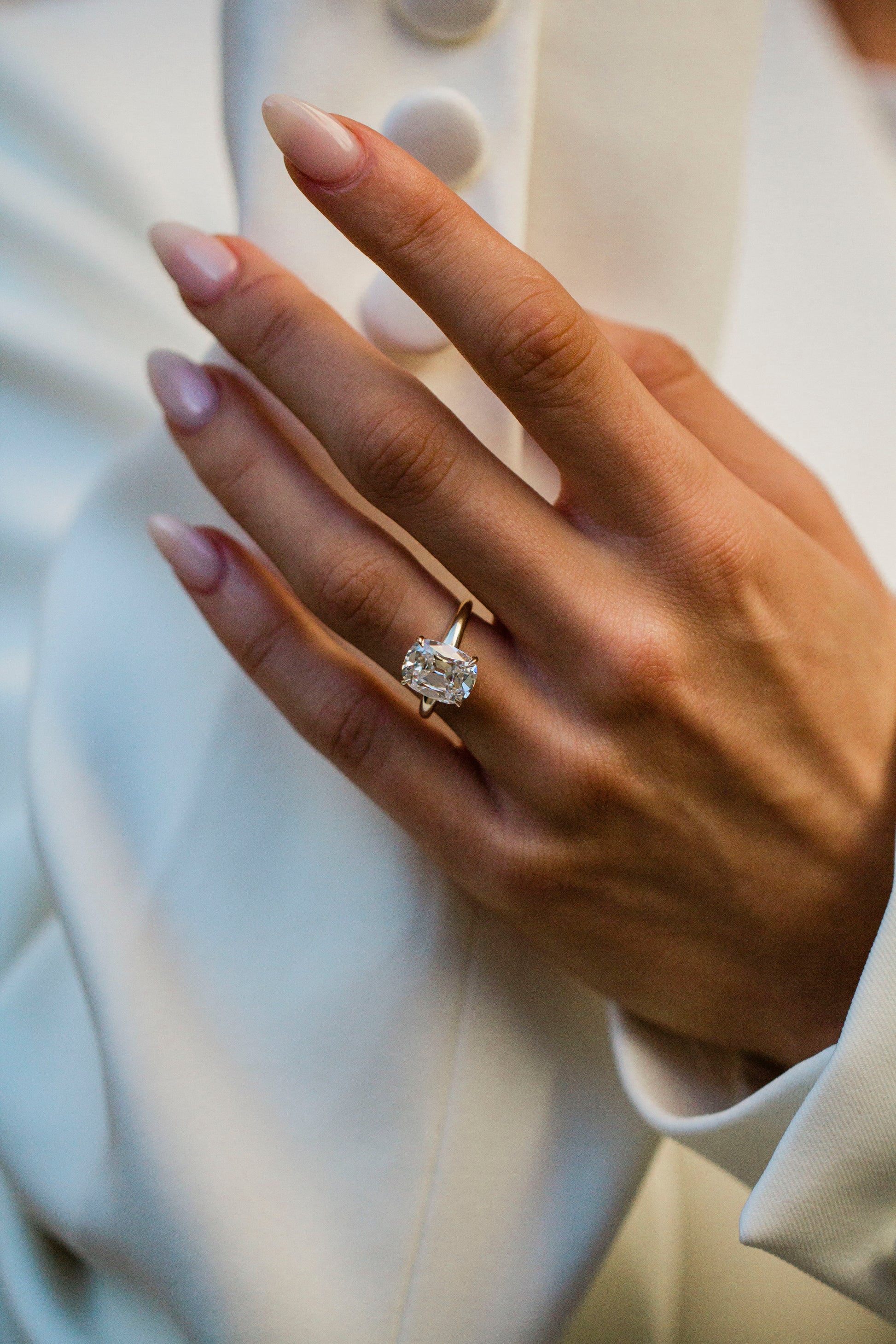 Moval Swirl Semi Pave Engagement Ring – 2.5 CT Lab Grown Diamond