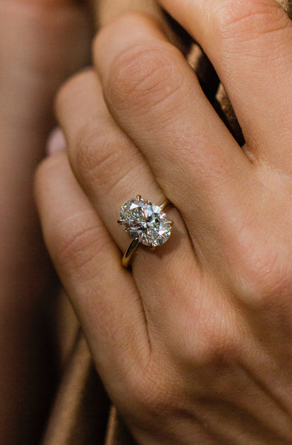 Moval Swirl Semi Pave Engagement Ring – 2.5 CT Lab Grown Diamond