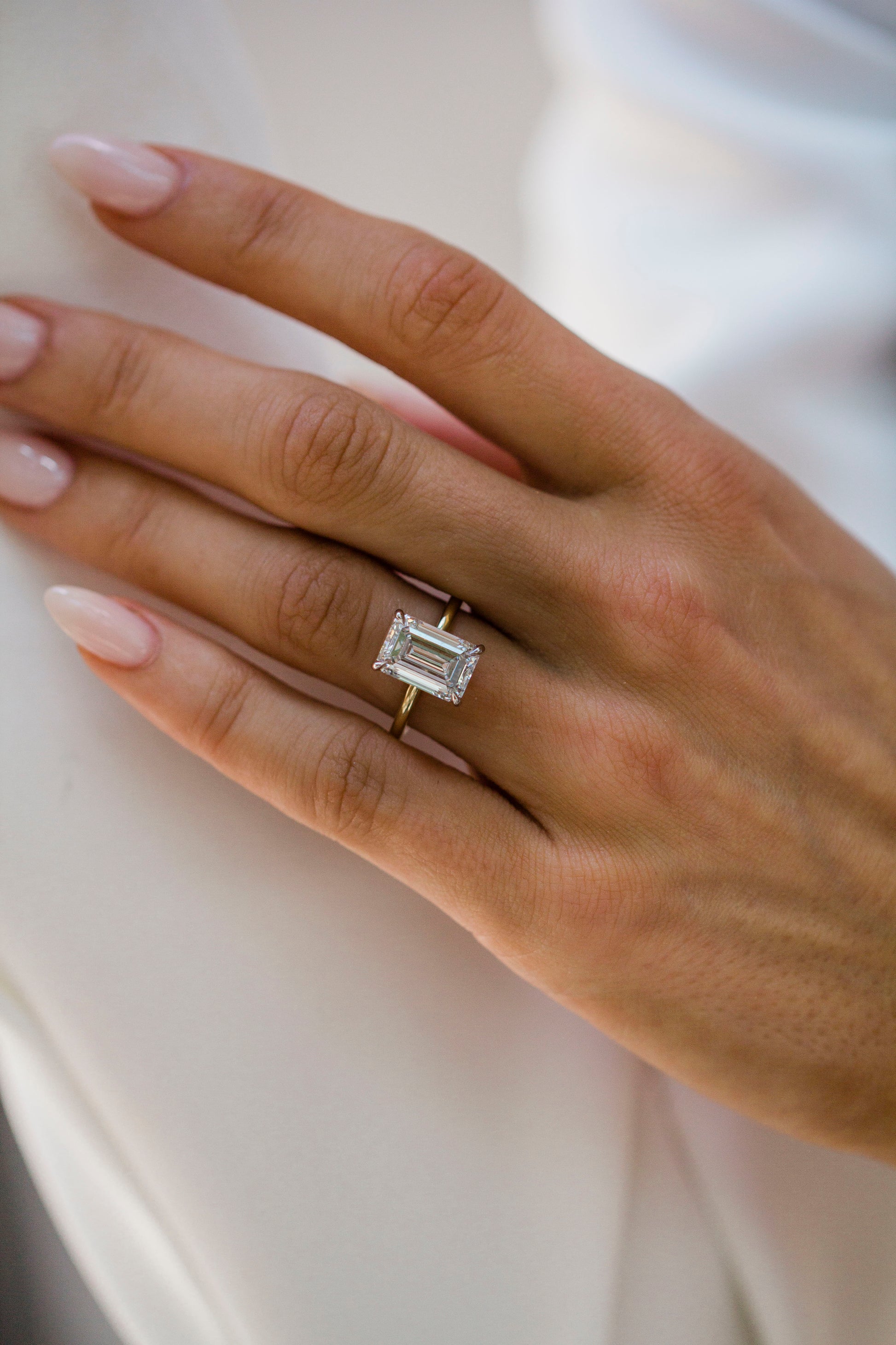 Moval Swirl Semi Pave Engagement Ring – 2.5 CT Lab Grown Diamond